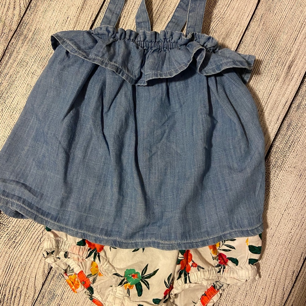 Old Navy denim shirt and bloomers